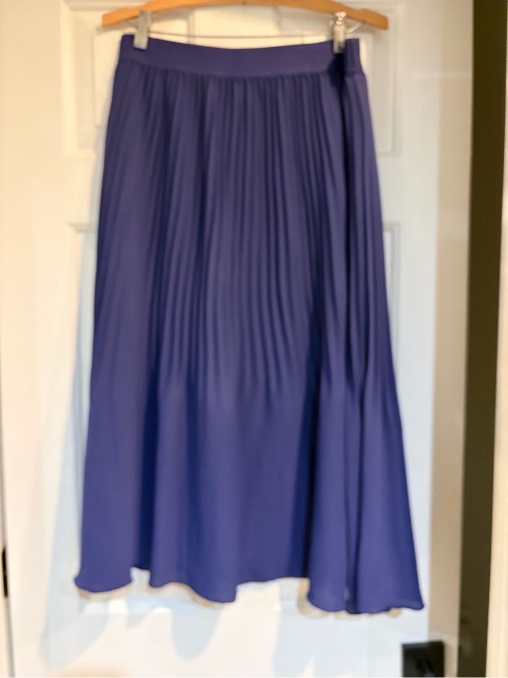 J. Crew Pleated Maxi Skirt in Violet Blue
